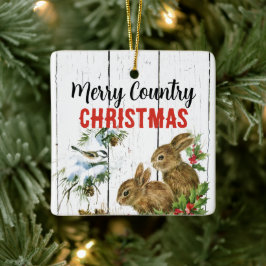 Glad Country Jul Namn Tillägg Ornament