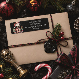 Glad Creepmas Kuslig Gotisk Jul Returadress Etikett