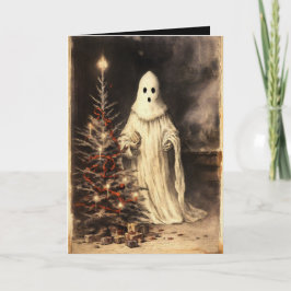 Glad Creepmas Kuslig Spök Gothic Retro Kort