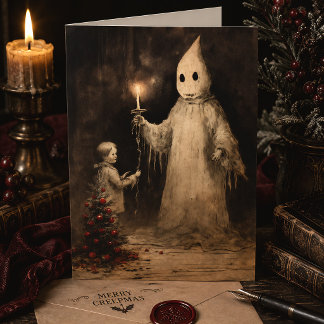 Glad Creepmas Victorisk Spöksk Jul Kort