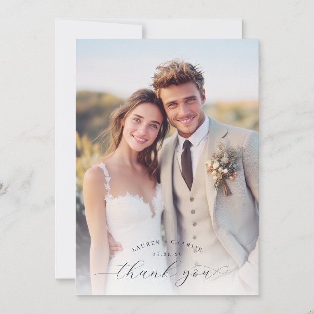 Glad Crème Realistisk Bild Tack Kort (Framsida)