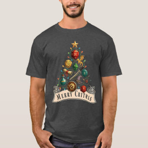 Glad Critmas D20 RPG Tärning Julgran Spelare Jul T Shirt