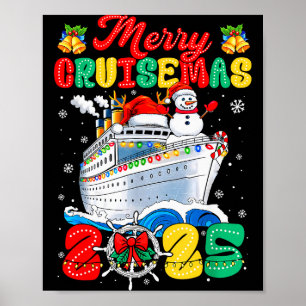 Glad Cruisemas 2025 Jul Santa Groovy Kryssning Poster