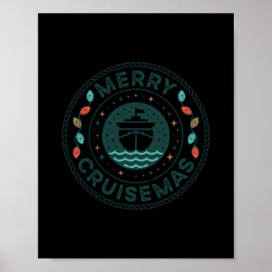 Glad Cruisemas Cruise Mas Matchande Familj Jul Poster