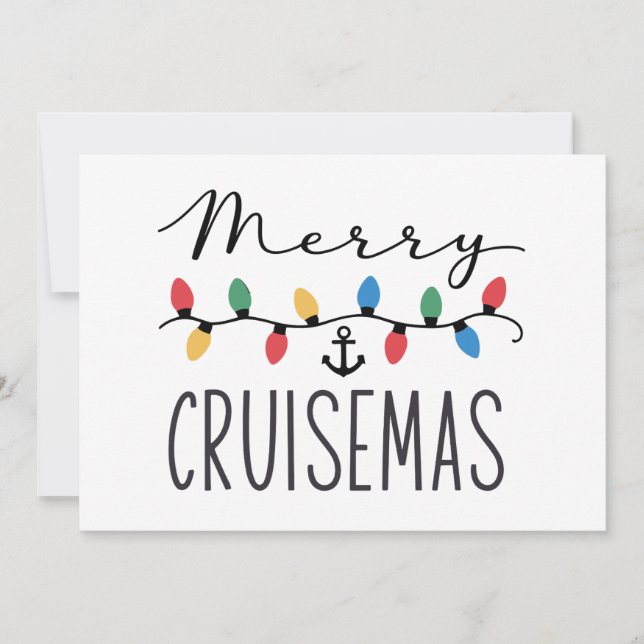 Glad Cruisemas Familj Julkryssning Resa  Inbjudningar (Framsida)