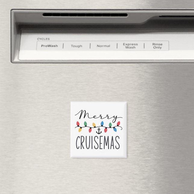 Glad Cruisemas Familj Julkryssning Resa  Magnet (In Situ (Dishwasher))