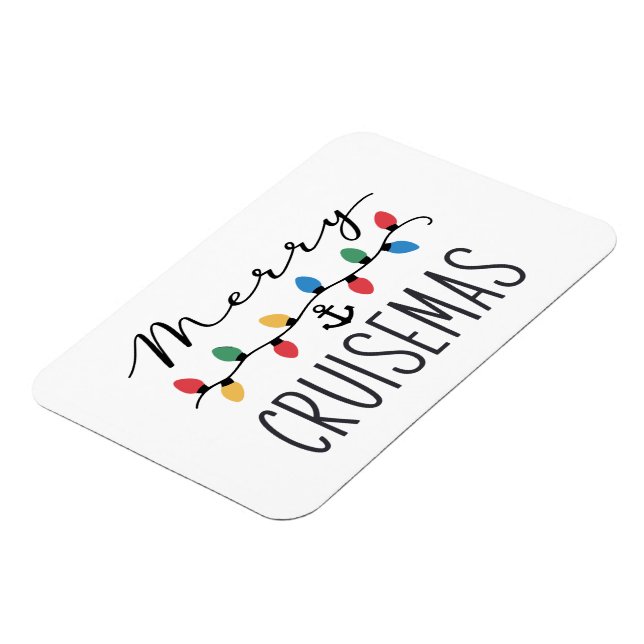 Glad Cruisemas Familj Julkryssning Resa  Magnet (Vänstra Sidan)
