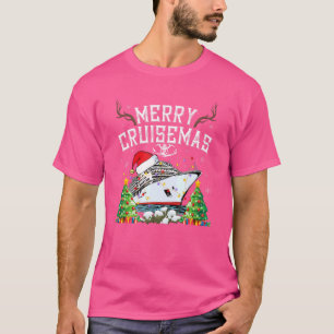 Glad Cruisemas Familjekryssning Jul Rolig Tomte T Shirt