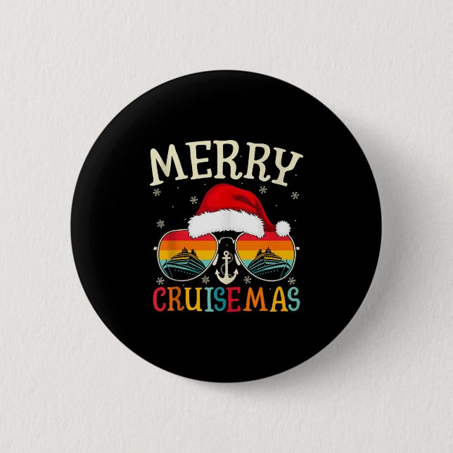 Glad Cruisemas Kryssningsfartyg Semester Kryssning Knapp (Framsida)
