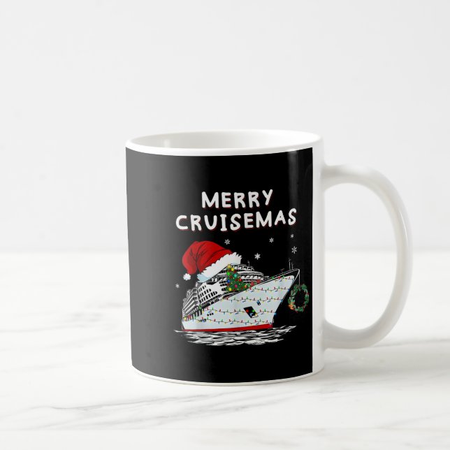 Glad Cruisemas Kryssningsfartyg Tomte Hatt Jul Ho Kaffemugg (Höger)