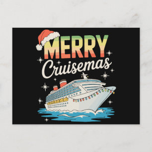 Glad Cruisemas Kryssningsfartyg Xmas Familj Jul Helg Vykort