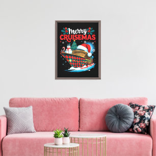 Glad Cruisemas Rolig Familj Jul Canvastryck