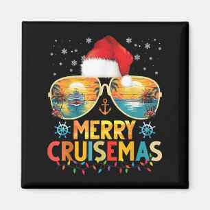 Glad Cruisemas Santa Hatt Retro Kryssningsfartyg J Magnet