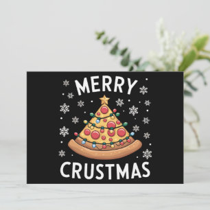 Glad Crustmas Pizza Julgran Xmas Julpresenter Julkort