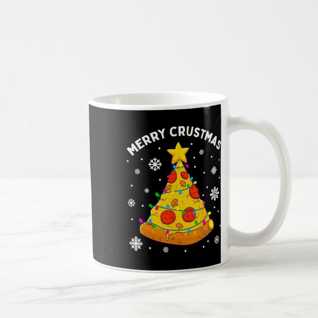Glad Crustmas Pizza Julgran Xmas presenter Barn Kaffemugg (Höger)