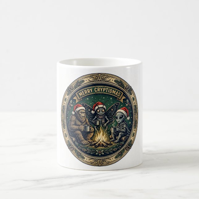 Glad Cryptidjul Badge Kaffe Mugg (Center)