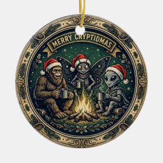 Glad Cryptidmas Märke Juldekoration