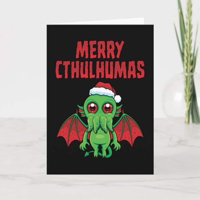 Glad Cthulhuhelger önskas Kort (Framsida)