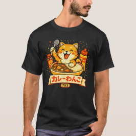 Glad Curry Shiba – Söt Japansk Mat Hund Konst T Shirt