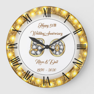 Glad Customize Guld 50-årsjubileum Stor Klocka