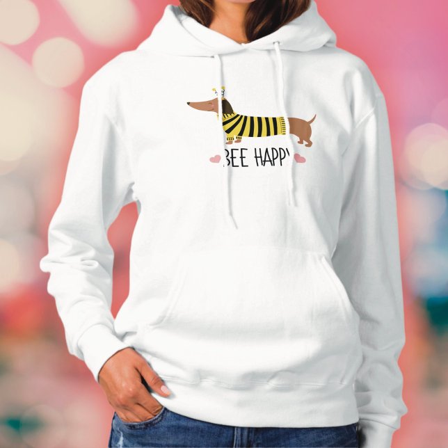 Glad Dachshund Humla Hoodie Tröja (Skapare uppladdad)