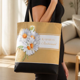 Glad Daisy Bröllops Tjejers Axelväska Tygkasse
