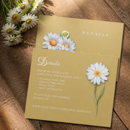 Glad Daisy Bröllopsdetaljer Bifogad Kort