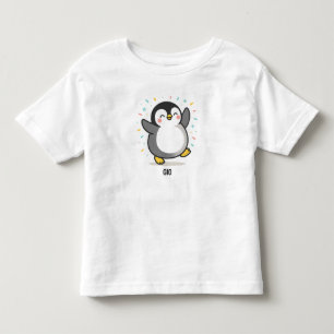 glad dansande pingvin anpassad barnillustration t shirt