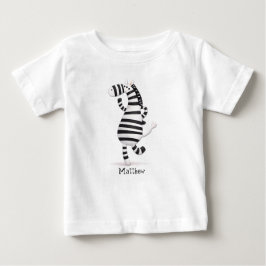 Glad Dansande Zebra Nyfödd Baby T Shirt
