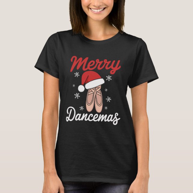 Glad dansmas Llet danslärare juldans T Shirt (Framsida)