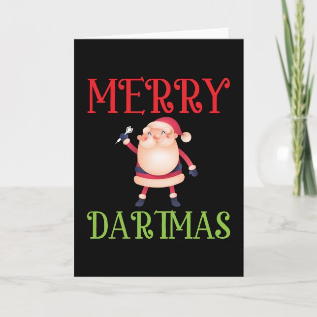 Glad Dartmas - God Jul Dart Kort (Framsida)