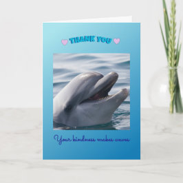 Glad delfin hav tack kort