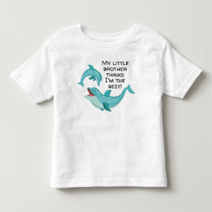 Glad delfin Min lillebror tycker jag är bäst T Shirt