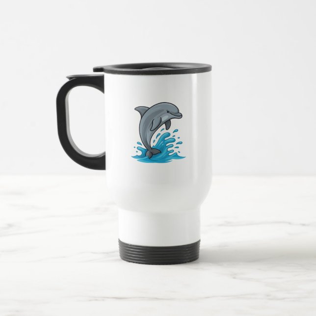 Glad Delfin Stänk - Mugg (Vänster)