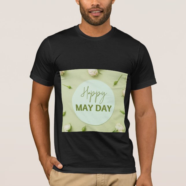 Glad design för första maj  t shirt (Framsida)