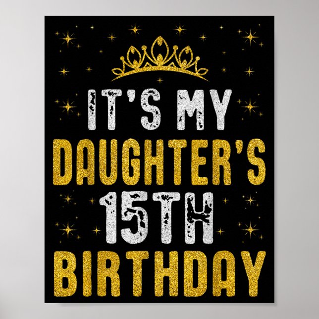 Glad det är min dotters 15-årsdag 2010 15 år poster (Framsidan)