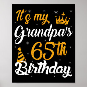 Glad det är min farfars 65-årsdag 1960 65 år poster