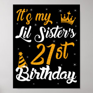 Glad det är min lillasysters 21-årsdag 2004 21 år poster
