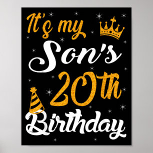 Glad det är min sons 20-årsdag 2005 20 år gammal poster