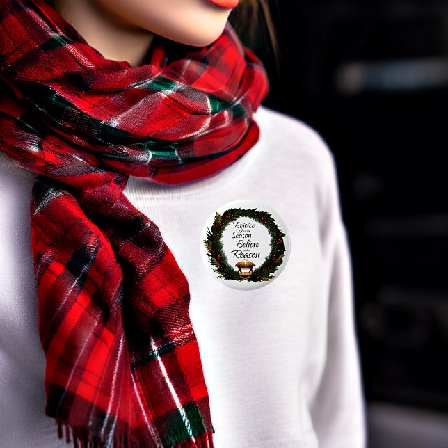 Gläd dig och tro på julen knapp (Skapare uppladdad)