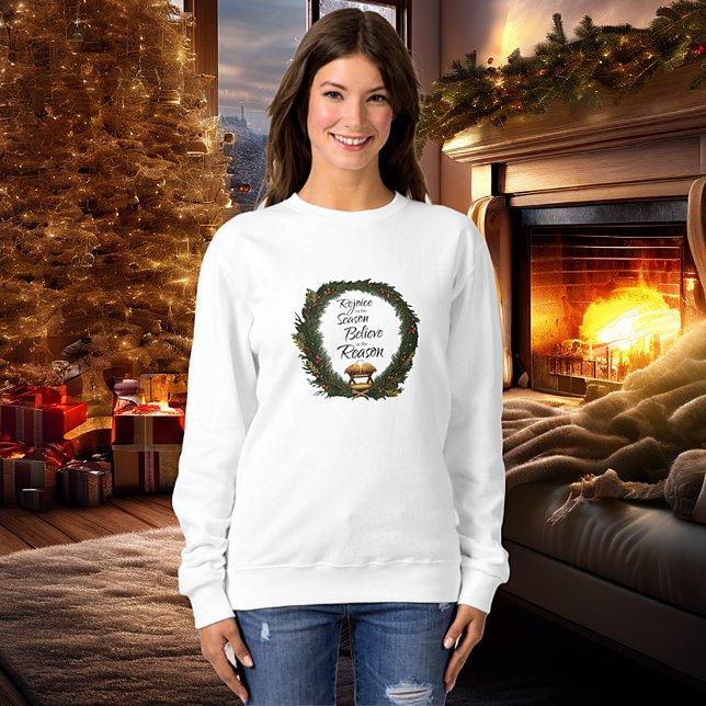 Gläd dig och tro på julen t shirt (Skapare uppladdad)
