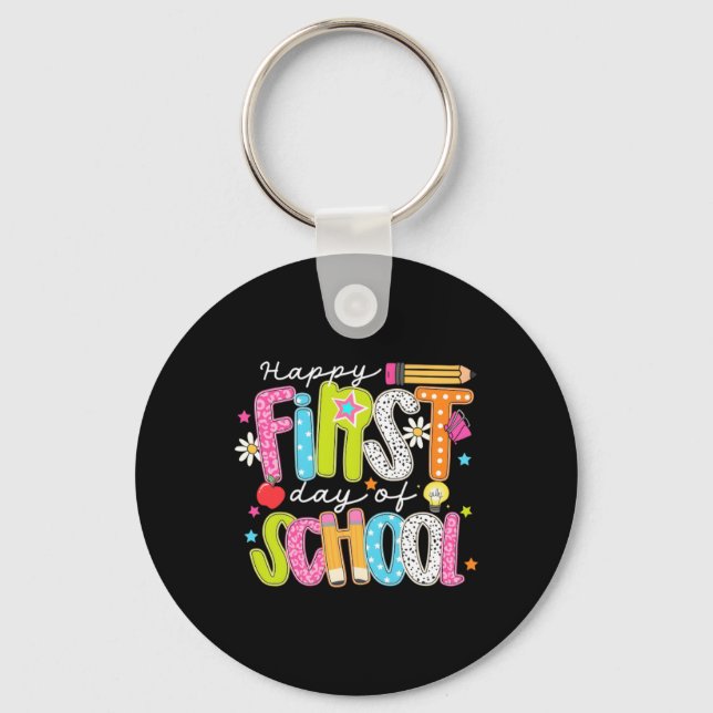 Gläd dig över din första skoldag nyckelring (Framsida)