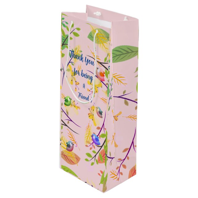 Gläd dig - presentpåse för vin (Framsidan Vinklad)