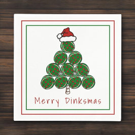Glad Dinksmas Pickleball Julgran Holiday Pappersservett