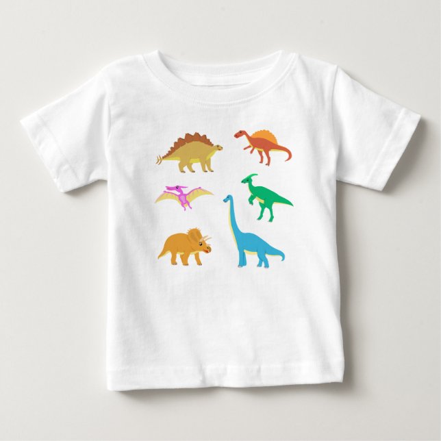 Glad dinosaur för småbarn t shirt (Framsida)