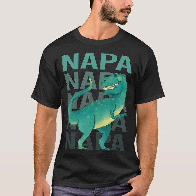 Glad dinosaur Napa T Shirt (Framsida)