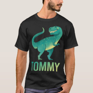 Glad Dinosaur - Tommy Namn T Shirt