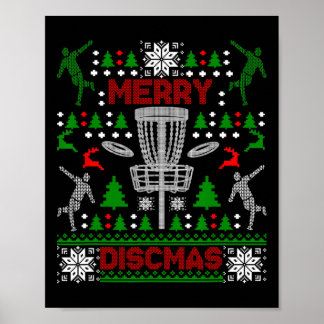 Glad Discmas Disc Golf fulständig jultröja Par Poster