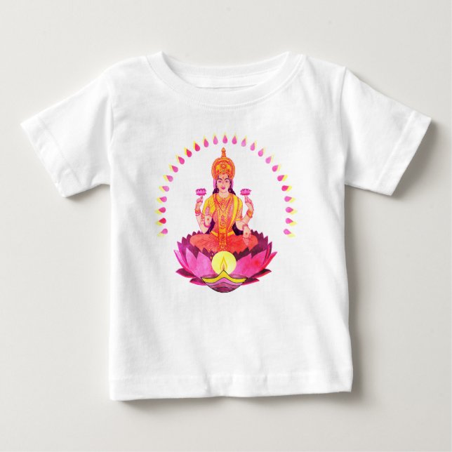 Glad Diwali - Deepalavi Lakshmi Gudinna 1 T Shirt (Framsida)