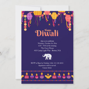 Glad Diwali-fest Invitation Inbjudningar